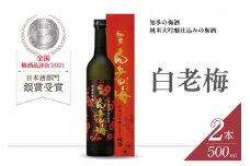 知多の梅酒「白老梅」純米大吟醸　2本セット ／ お酒 リキュール 佐布里梅 愛知県 特産品