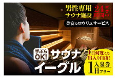 【ふるさと納税限定】　サウナイーグル１日フリー入泉券（１日何度でも出入り自由）（1706）