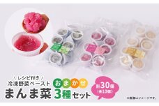 まんま菜　冷凍野菜ペーストおまかせ3種セット【1522909】