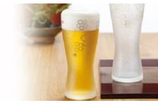ビアグラス 泡づくりプレミアム 桜 Lサイズ (415ml) 2個セット『The Premium Nippon Taste』ペアグラス｜石塚硝子製 アデリア [0044]