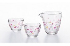 TEBINERI HARUIRO 酒器セット｜片口 おちょこ お猪口 ぐい呑み 桜 さくら サクラ てびねり 手びねり ガラス グラス コップ 食器 ギフト プレゼント 日本製 アデリア 石塚硝子 【0523】