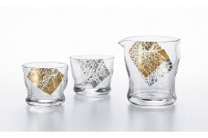 フルード金羅凛 酒器セット｜片口 おちょこ お猪口 ぐい呑み てびねり 手びねり ガラス グラス コップ 食器 ギフト プレゼント 日本製 アデリア 石塚硝子 【0294】