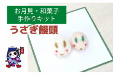 お月見・和菓子 [うさぎ饅頭] 手作り羊毛キット・親子で作れる動画付き【0465】
