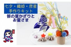 七夕・織姫・彦星 [笹の葉かざりとお星さま] 手作りキット・親子で作れる動画付き【0500】