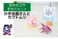 夏休み工作 [かき氷屋さんとカブトムシ] 手作りキット・親子で作れる動画付き【0501】