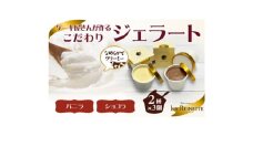 ジェラート6個入り(濃厚バニラジェラート&クーベルチュールショコラジェラート　90ml各3個)【1589507】