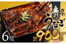 【土用の丑の日お届け/冷凍】厳選 高級 青うなぎ 6尾 蒲焼 900g