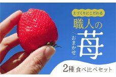 【先行予約】安心安全！職人が作るおまかせ苺 2種 食べ比べセット いちご 苺 おまかせ のため 訳あり 食べ比べ セット 安心 安全 国産 愛知県 田原市 渥美半島