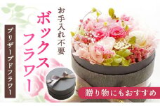ボックスフラワー（プリザーブドフラワー） 花 ギフト プレゼント 愛西市 / 花のひより園 [AEAX001]