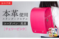 【チェリーピンク】フィットちゃん ランドセル 『コードバン』女の子 本革 ラン活 らんかつ 6年保証 愛西市 / 三輪製鞄所 [AEAN001-5]