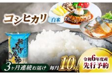 【3回定期便】コシヒカリ 白米 10kg×3回 愛西市 / 脇野コンバイン  米 お米 コメ [AECP027]