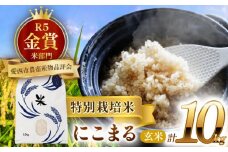 【2月発送】愛知県産にこまる 玄米10kg 特別栽培米 ご飯 玄米 愛西市 / 戸典オペレーター [AECT019-2]