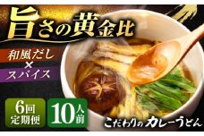 【6回定期便】 カレーうどん 2人前×5袋×6ヵ月 うどん カレー 手土産 愛西市 / アロマ・フーヅ [AEAP013]