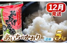 【12月発送】あいちのかおり 白米 5kg 愛西市 / 脇野コンバイン 米 お米 コメ [AECP001-3]