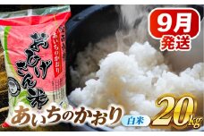 【9月発送】あいちのかおり　白米　20kg　米　お米　ご飯　愛西市/脇野コンバイン [AECP003-12]