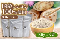国産 れんこんパウダー 3袋  レンコン 調味料 野菜 愛西市 / しょうがやさん 【配達不可：離島】 [AEAO012]