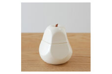洋梨の形のシュガーポット poire 白　＜ttyokzk ceramic design＞【1096310】
