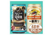 ＜キリン一番搾り＞&＜愛知クラフトジンソーダ＞350ml 48本(各24本)　酒〈ビール・ジン〉【1533189】
