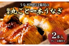 うなぎ四代目菊川の「丸ごと一本鰻」2本入_うなぎ 鰻 ウナギ 蒲焼き 蒲焼 かば焼き タレ 山椒 真空包装 真空 惣菜 おかず おつまみ 土用 丑の日 うな重 うな丼 ひつまぶし 贈答 ギフト プレゼント 冷凍 愛知県 送料無料【1228655】