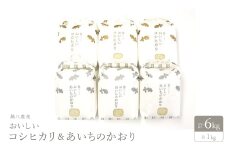 コシヒカリ1kg　あいちのかおり1kg　6個入り【1206476】