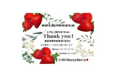 愛知郡東郷町の農園いちごHappyBerryのいちご狩り招待券2名様(トッピング2品付)【1467925】