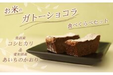 【グルテンフリー】米粉100%ガトーショコラ食べ比べセット（魚沼産コシヒカリ＆あいちのかおり）【離島配送不可】 [№5933-0100]