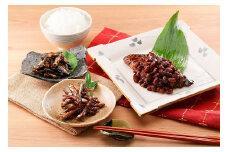 [№5830-0003]佃煮三昧セット（もろこ、新ばえ、鮒味噌）