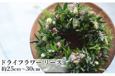 [№5830-0284]こだわりを紡いだドライフラワー リース（大）