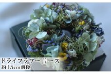 [№5830-0285]こだわりを紡いだドライフラワー リース（小）