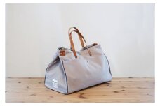 No.082 ＷＡＴＡＫＵＭＩ ＢＯＳＴＯＮ ＢＡＧ　ブルーグレイ（L） ／ ボストンバッグ カバン 愛知県