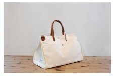 No.086 ＷＡＴＡＫＵＭＩ ＢＯＳＴＯＮ ＢＡＧ　生成り（L） ／ ボストンバッグ カバン 愛知県
