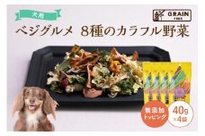 [プレイアーデン タネンバウム] 犬用 無添加トッピング ベジグルメ 8種のカラフル野菜 40g×4袋