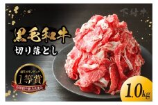 東浦町産「黒毛和牛」切り落とし 1.0kg（250g×4袋） 和牛 国産 黒毛和牛 牛肉 切り落とし 1キロ 1kg 便利 大容量 下村牛 愛知県 東浦町