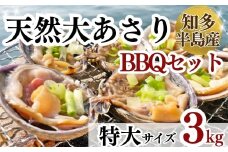 岬だよりの＜知多半島名物＞天然大あさり 半割り(冷凍)特大サイズ3kg(タレ付き)