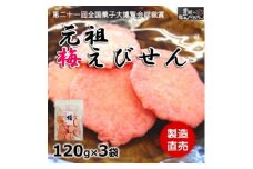 梅 えび せんべい 120g × 3 袋  うめ えびせんべい 海老 煎餅 人気 おすすめ 豊浜 愛知県 南知多町