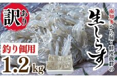 岬だよりの 生しらす釣り餌用 200g×6袋