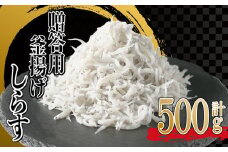 釜揚げしらす 500g(1箱) 冷凍 小分け 大容量 惣菜 弁当 便利 ランキング 減塩 無添加 無着色 ご飯 ごはん 丼 料理 国産 カネ成 シラス おつまみ お取り寄せ お取り寄せ サラダ グルメ 人気 おすすめ 愛知県 南知多町