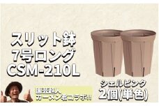スリット鉢2個 7号 シェルピンク