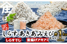 【8/11~ 寄附額改定】 紅白丼セット 訳ありしらす干し 釜揚げアキアミエビ 500gセット 合計1kg しらす 訳あり しらす干し 釜揚げ 海鮮 お魚 アキアミエビ 冷凍 料理 丼 天ぷら かき揚げ チャーハン パスタ うどん ごはん おかず 紅白丼 おすすめ 師崎 山庄水産 愛知県 南知多町 夕食 海老 シラス丼 人気しらす お米 米 こめ コメ に合う おこめ と合う おいしいしらす