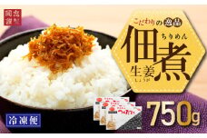 ちりめん 生姜 750g 冷凍 無添加 しらす 佃煮  しらす ごはん 米 おつまみ しらす しらすごはん お茶漬け おにぎり 海鮮 小魚 丼 お弁当 朝食 しらすおにぎり こめ 南知多町産しらす 魚 新鮮しらす おかず 海産物 さかな しらす 海の幸 愛知県産 南知多町産 しらす 人気 おすすめ つくだ煮南知多町 つくだ煮愛知県 愛知県 南知多町