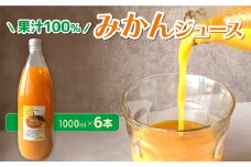 果汁100％ みかんジュース 1000ml × 6本 無農薬 無添加 濃厚 みかん ジュース 炭酸 清涼飲料水 夏 蜜柑 炭酸ジュース みかん ジュース みかん ジュース みかん ジュース みかん ジュース ふるさと納税みかん くらしを耕す会 愛知県 南知多町