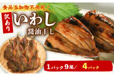 イワシ 醤油干し 9尾 × 4パック イワシ 干物 天日干し 食品添加物不使用 粗糖 マイワシ おかず ごはん 主菜  愛知県 南知多町