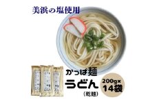 かっぱ麺　うどん　1箱14袋入り ≪ウドン 饂飩 美浜の塩 愛知県 特産品≫◇