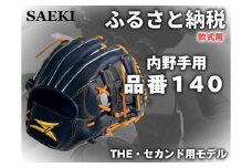 【ブラック・右投げ用】SAEKI　野球グローブ 【軟式・品番140】