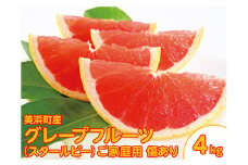 美浜町産グレープフルーツ（スタールビー）　ご家庭用　傷あり　約4kg入り ※2025年5月上旬～8月上旬頃に順次発送予定