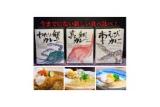 ＜武豊町×半田市共通返礼品＞三種のカレーを食べ比べ!「海の幸　三種食べ比べ」(3個セット×2)【1255890】