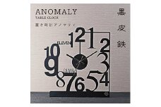 GRAVIRoN Anomaly 置き時計 黒皮鉄 360×332×100mm 1.35kg 時計
