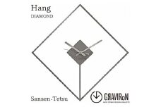GRAVIRoN Hang DIAMOND 酸洗鉄（ひっ掛け時計）420×420mm 250g 時計 掛け時計
