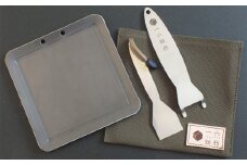 一六鉄器『ロクミリ鉄板 150×150』フルセット（ハンドル・ヘラ・収納袋付き）