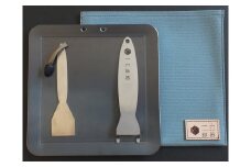 一六鉄器『ロクミリ鉄板 200×200』フルセット（ハンドル・ヘラ・収納袋付き）